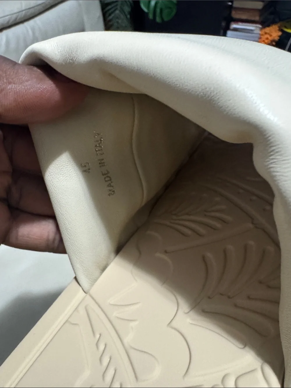 Burberry Beige Padded Slide Sandals